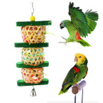 Parrot Supplies Bird Toy Rattan Woven Paper Silk Wood Gnawing Skewers