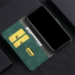 Folding Multi-card Slot Skin Feeling Vintage Protective Leather Cover