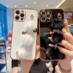 Plush Bracelet Mobile Phone Case Electroplated All-pack Soft Glue