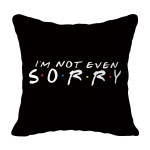 Black Letter Peach Skin Printed Pillow Cover