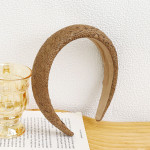 Fashion Headband Simple Solid Color Raffia