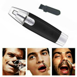 Electric Nose Ear Hair Trimmer Eyebrow Shaver Clipper Groomer Cleaner Unisex Electric Nose Hair Trimmer Portable Ear Hair Removal Painless Nose Hair Clipper with LED Light for Men and Women 