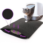 Kitty Cat Litter Mat Trapping Honeycomb Double Layer Design Waterproof Double Layer EVA Cat Litter Pad Waterproof Non-slip Sand Basin Filter Kitten Dog Washable Mattress