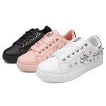 Microfiber Casual Sports Shoes Trifle Women'S Shoes Low-Top Trendy Shoes With Diamonds