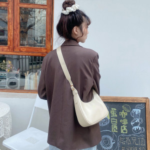 Simple Versatile Handheld Crescent Moon Shoulder Crossbody Dumpling Bag Women