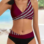 Women's New Style Bikini European And America Split Print Swimsuit