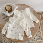 Autumn Baby Children's Lotus Collar Flower Print Top