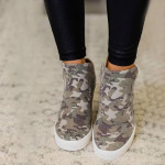 Leopard print camouflage shoes