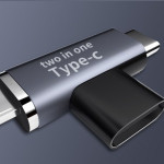 Type-c Female To Double-head Type-c Male T-type One-to-two Adapter