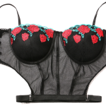 Underwire Embroidered Black Temperament Sexy Lingerie