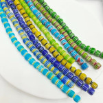 Bouquet Mille-fleurs Glass Straight Hole Beads String Material