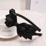 Korean Style Cute Hair Accessories Wholesale Women's Solid Color Bow Headband