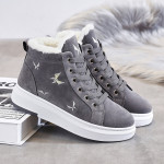 Velvet sneakers velvet panel shoes