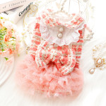 Dog Clothes Cat Princess Skirt Small Fragrant Wind Pengpeng Gauze Skirt Small Dog