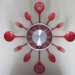 Stainless Steel Knife And Fork Kitchen Decoration Clock