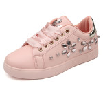 Microfiber Casual Sports Shoes Trifle Women'S Shoes Low-Top Trendy Shoes With Diamonds