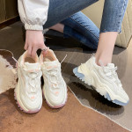 All-Match Jelly Platform Casual Sports White Shoes