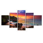 Valley Wall Painting Spray-painted Oil Painting Decorative Painting Wulian Beautiful Sunset Scenery By The Sea