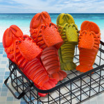 Cute Lobster Slippers For Kids Women Men Summer Beach Shoes