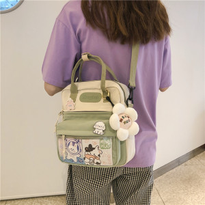 Women's Large-capacity Canvas Bag Cute Multi-purpose Shoulders