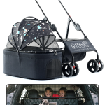 Cat And Dog Stroller Outdoor Wagon Foldable Pet Light Universal Wheel Cart 5.5 Kg Small T Detachable 8 Wheels Pet Trolley