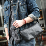 Light Casual Men's Leather Shoulder Messenger Bag