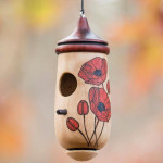 Wooden Hanging Hummingbird House Mini Nest