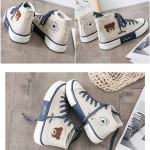 High-Top Bear Canvas Flat Cartoon Casual Shoes