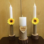 Wooden Wedding Candle Holders