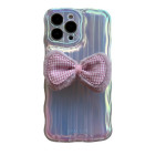 Wavy Pattern Mobile Phone Case Laser Colorful Bow