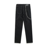 Scimitar Side Zipper Loose Fashion Jeans