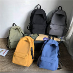 New Japanese And Korean Early High School Student Bag Nylon Solid Color Waterproof Lightweight Backpack College Students Couple Backpack