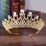 New Wedding Accessories Headband Korean Sweet Princess Alloy Rhinestone Multicolor Bridal Crown Headdress