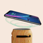 Wireless Bluetooth Speaker Wood Grain Large Volume Small Subwoofer Wireless Charger 2 In 1