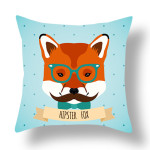 Animal Creative Home Short Plush Printing Cushion Cover