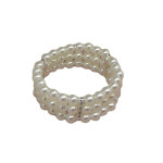 Fashion OL Three Layers Rhinestone Pearl Bracelet