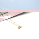 3D Hard Pure Gold 999 Pure Gold Ginkgo Leaf Pearl Necklace For Women