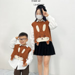 Cute Girls Knit High-end Parent-child Vest