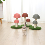 Natural Linen Mushroom Cat Scratch Post