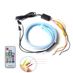 External Multicolor Ultra-thin Light Guide Strip Day Running Light Turn Signal