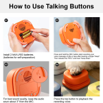 MEWOOFUN Dog Button Record Talking Pet Communication Vocal Training Interactive Toy Bell Ringer With Pad And Sticker Easy To Use