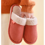 Winter Warm Non-slip Ladies Home Comfortable Corduroy Slippers Women