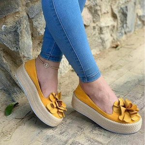 Women's breathable flat canvas slippers