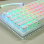 Double Skin Milk Pudding Transparent Key Cap Closed PBT Two Color OEM No Water Mouth 61 68 84 87 104 Etc