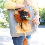 Soft Pet Carriers Lion Design Portable Breathable Bag Cat Dog Carrier Bags Outgoing Travel Pets Handbag With Safety Zippers