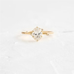 Aide 925 Sterling Silver Gold Square Zircon Crystal Rings Fo