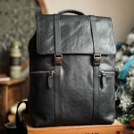 Business Commuting Cowhide Large Capacity Backpack