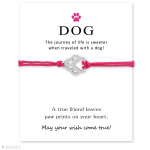 DOG Blessing Card Bracelet Infinity Wish Bracelet