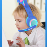 Glowing Bluetooth Headset Cat Ear Children's Headphones Crown Headset