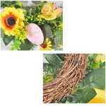 Easter Egg Rattan Home Door Hanging Decoration Simulation Wreath